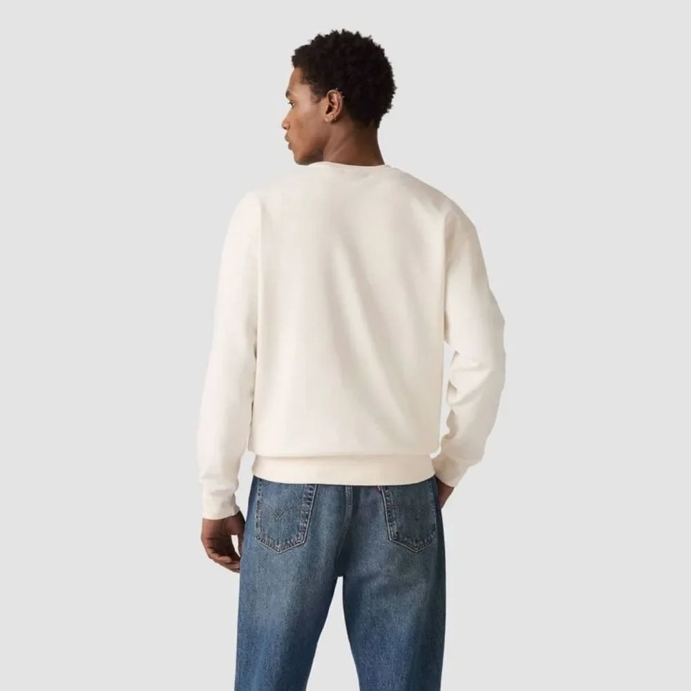 Levi's Men's Relaxed Fit Graphic Crewneck Sweatshirt - Cream L